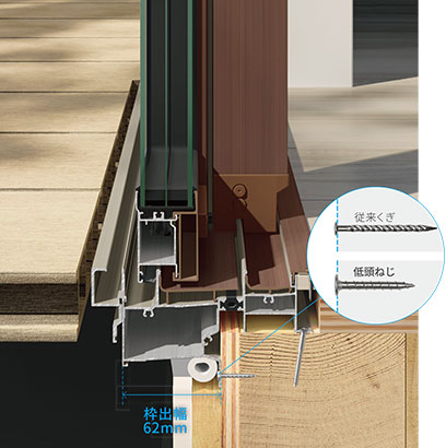 LIXIL | 窓まわり | 高性能窓 TW・高性能窓 TW防火戸 | 特長 | 施工性