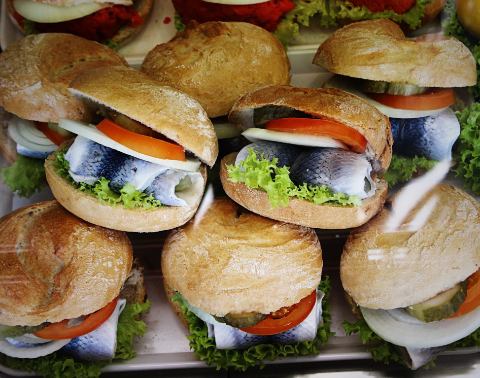 Fish on a bun Hamburg food