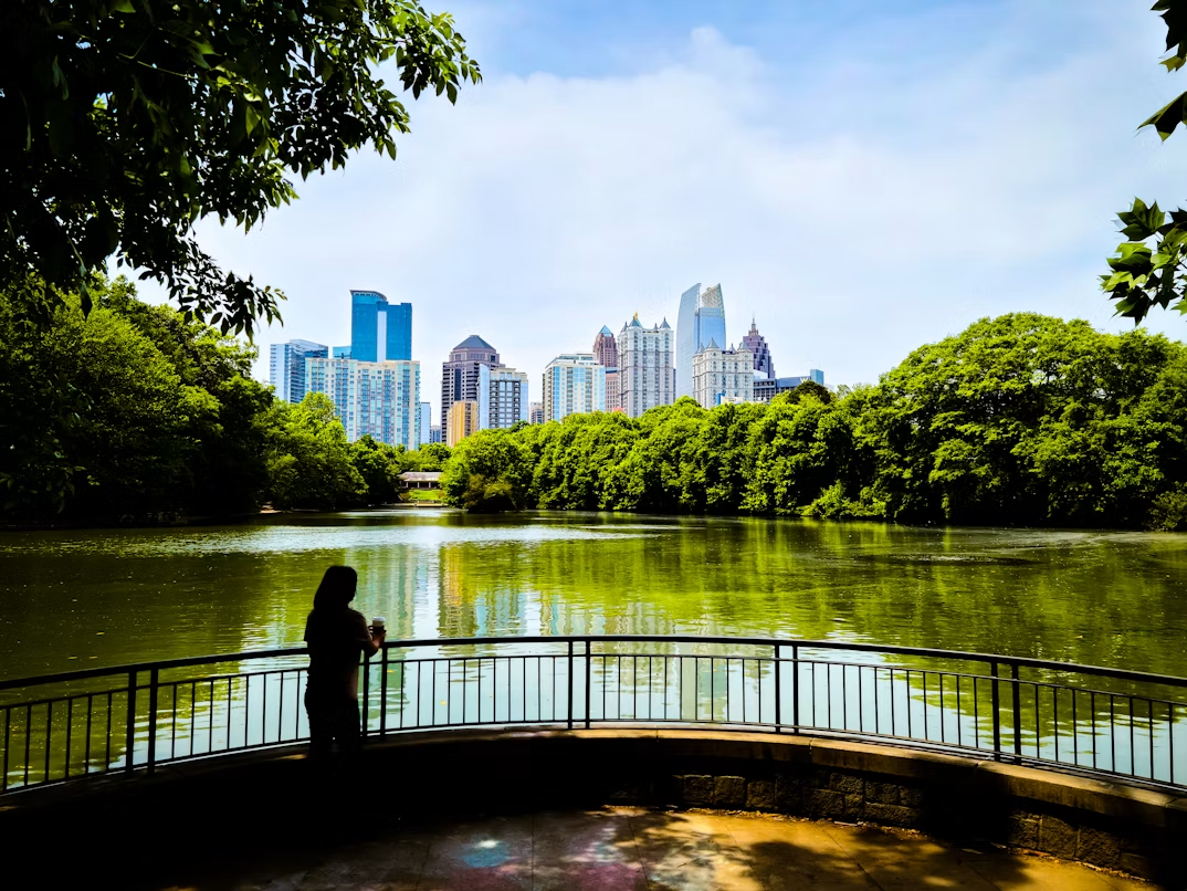 Woman in Piedmont Park, Atlanta, GA, USA