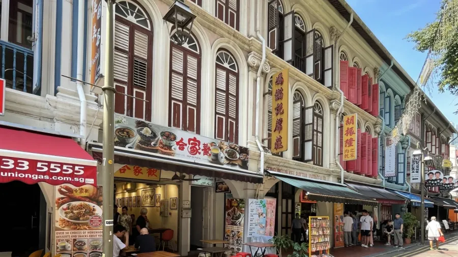 Chinatown shophouse street