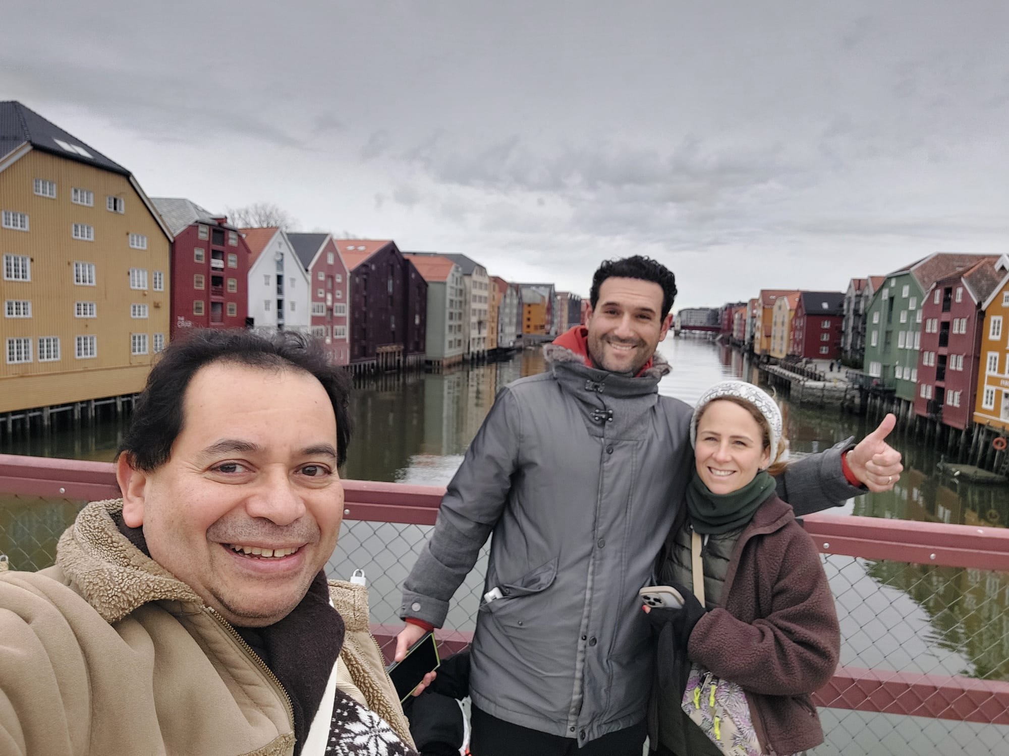 Happy Travelers in Trondheim, Norway with a Lokafy Local Tour Guide