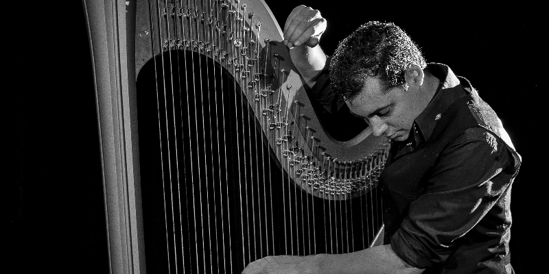 Emmanuel Lahoz, Musiciens Harpiste en représentation à Gironde - photo de couverture n° 1