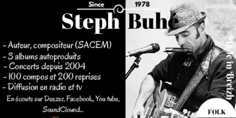 Steph Buhé, Chanteur Chanteur en représentation à Morbihan - photo de couverture n° 1