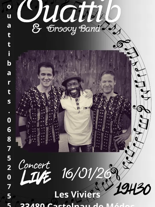 Les concerts passés et à venir de Ouattib & Groovy Band