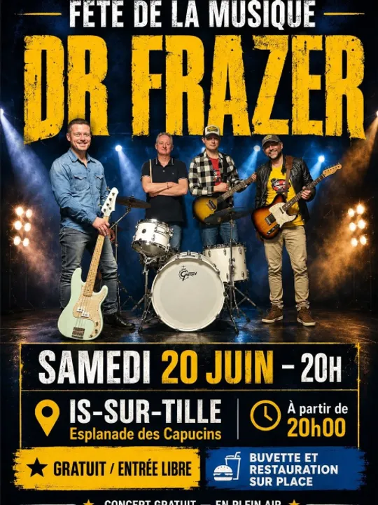 Les concerts passés et à venir de DR FRAZER - Rock'N'Roll and BluesRock Cover