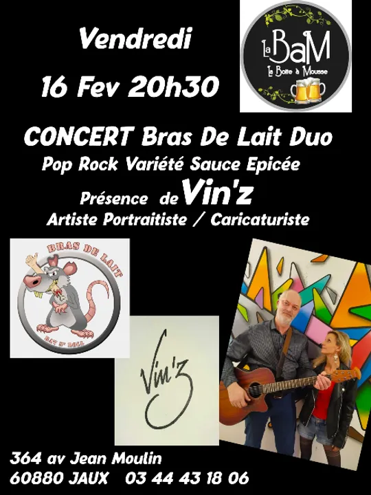 Les concerts passés et à venir de Bras de lait