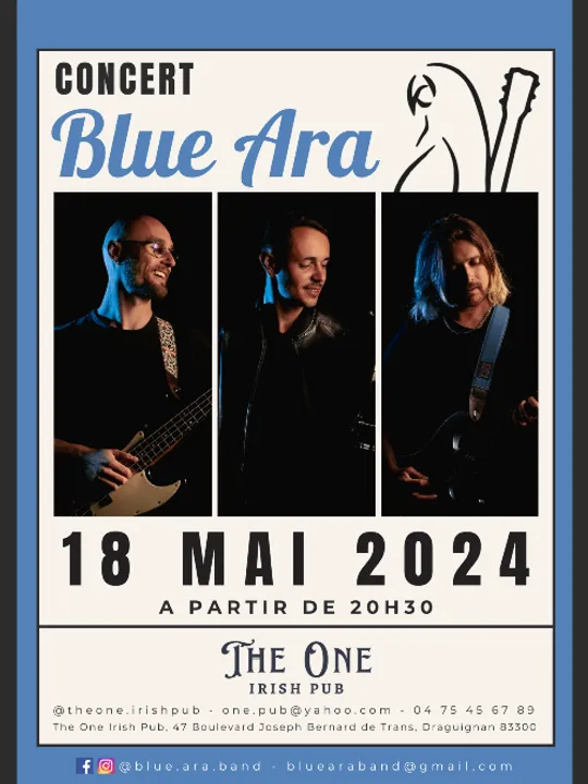 Les concerts passés et à venir de Blue Ara