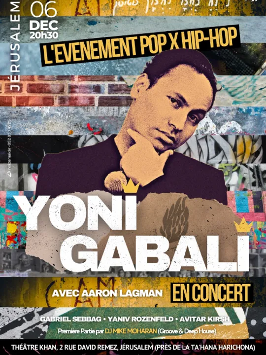 Les concerts passés et à venir de Yoni Gabali