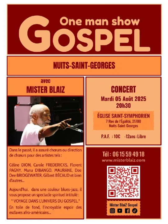 Les concerts passés et à venir de Mister BlaiZ Gospel 