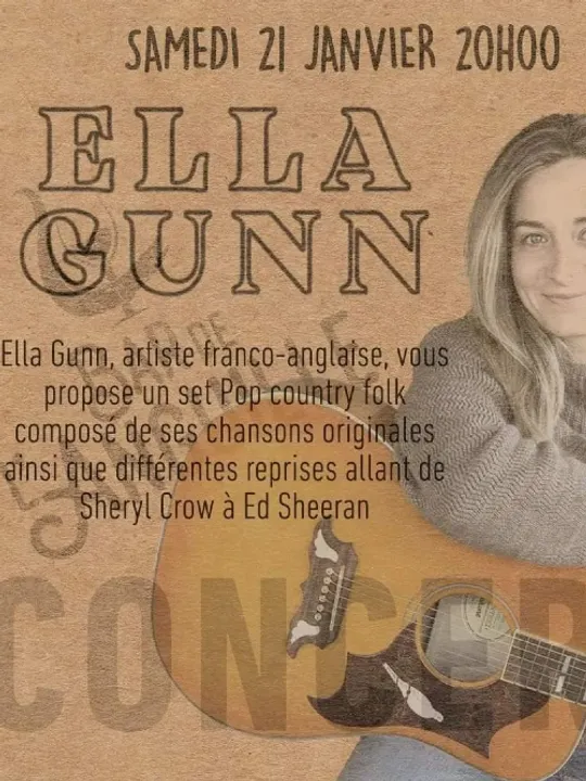 Les concerts passés et à venir de Ella Gunn
