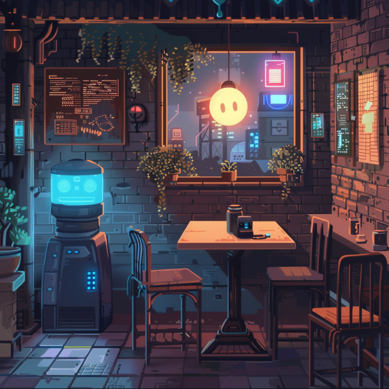 Cozy café, digital peeping Tom, invisible cyber pickpocket lurks.