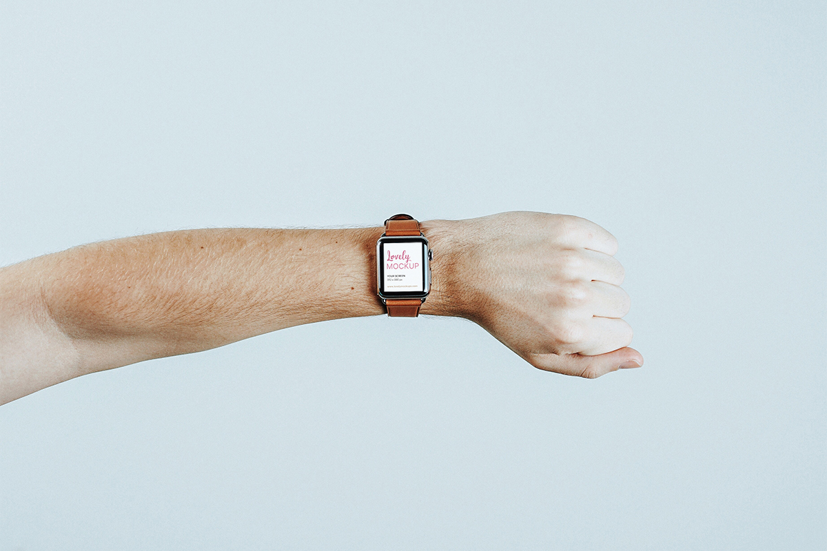 Download Apple Watch Mockup With Leather Band Lovely Mockups