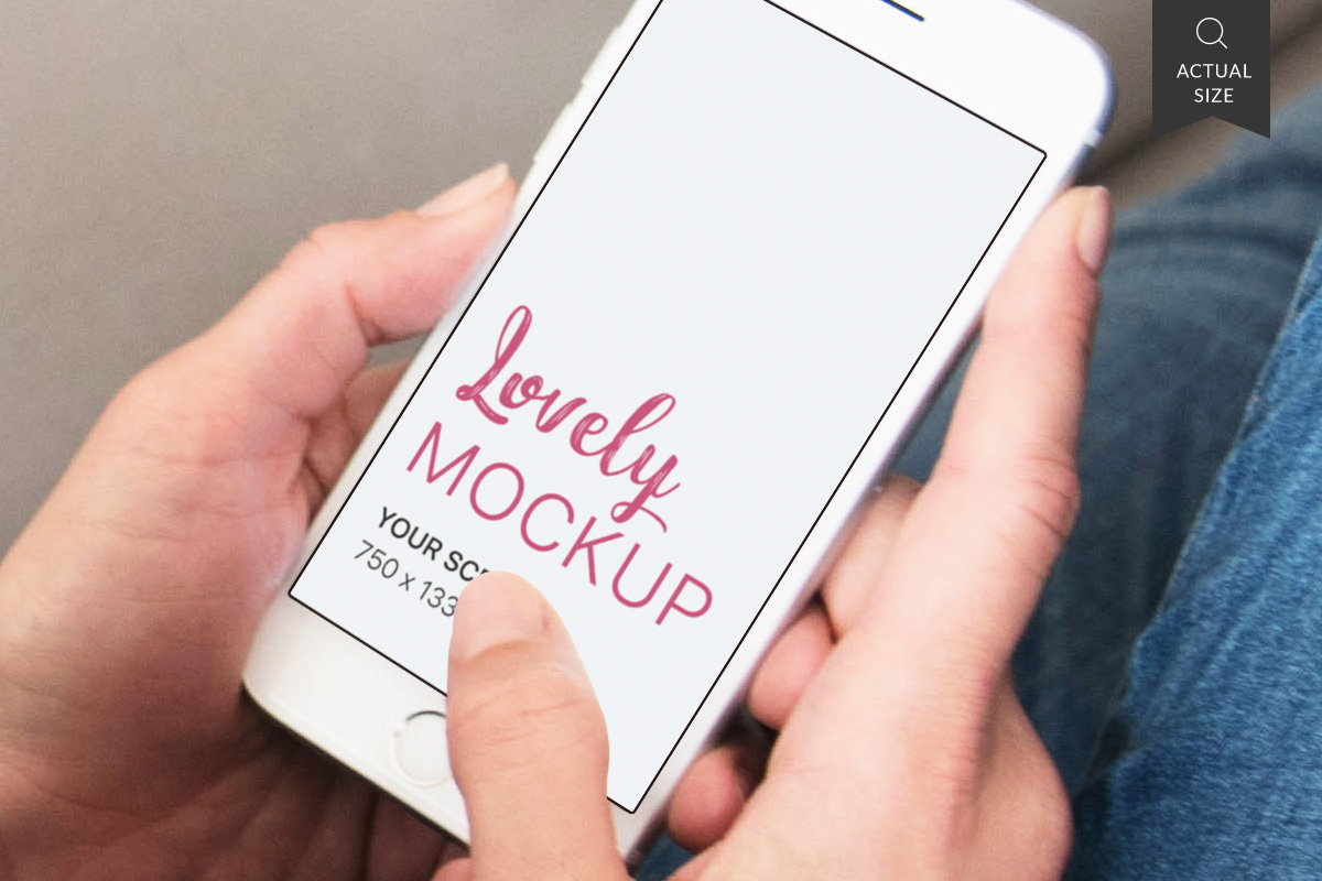 Download Using White Screen iPhone Mockup - Lovely Mockups