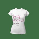 Ghosted Mockup of a Fitted Women's T-Shirt Featured