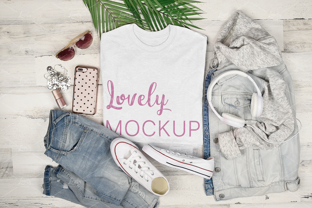 Download T Shirt Mockup Featuring A Daily Outfit Lovely Mockups