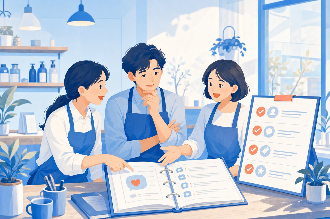 属人化しない仕組みづくり｜クチコミ返信マニュアルを社内で整備する5ステップ
