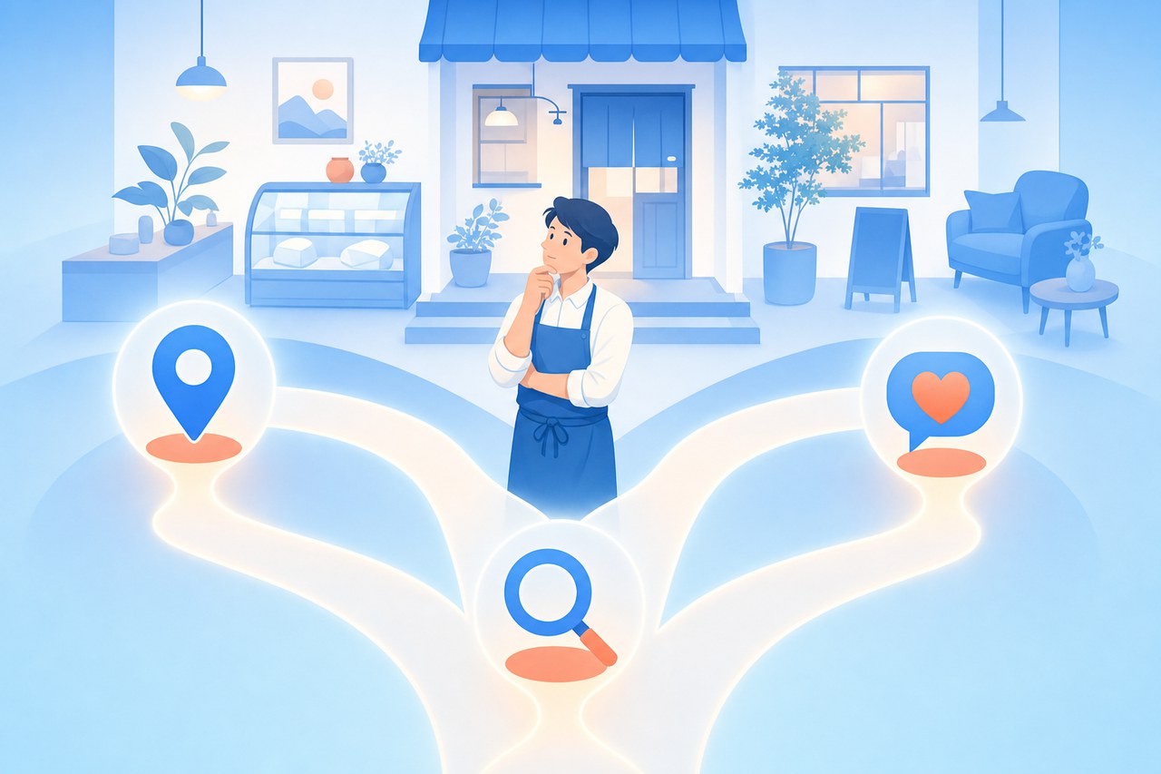 MEO・SEO・SNSの違いと、店舗集客での使い分け