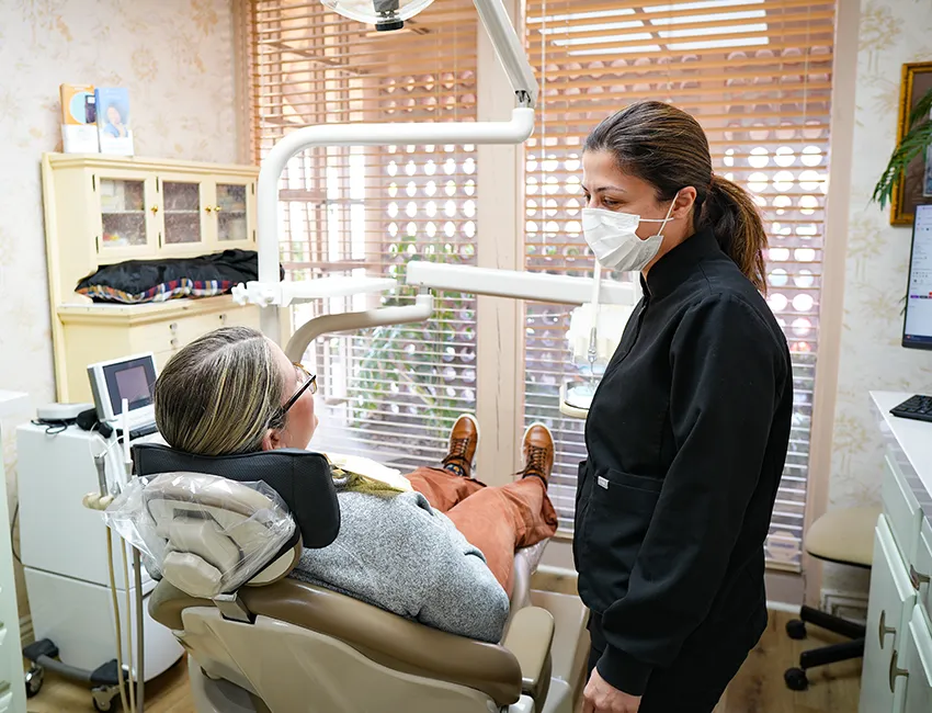 Patient getting check up at Smile Tustin by Dr. Ezzy
