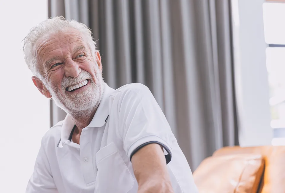 Patient with dental implants in Oxnard, CA