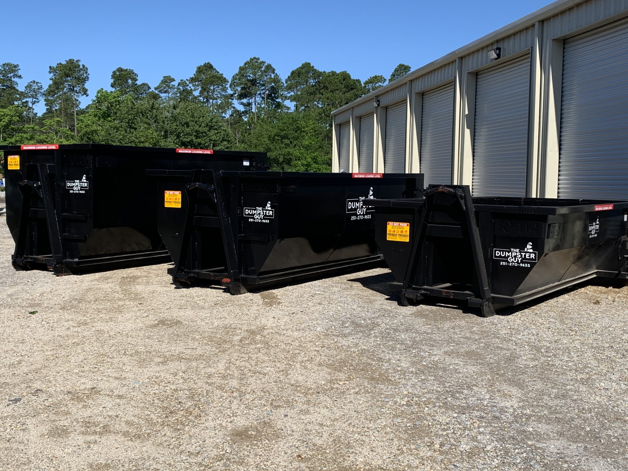 Dumpster Rental Sizes Available in Mobile County Alabama
