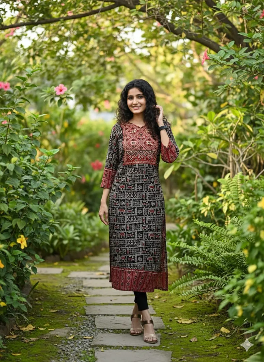 Ajrakh cotton Kurti