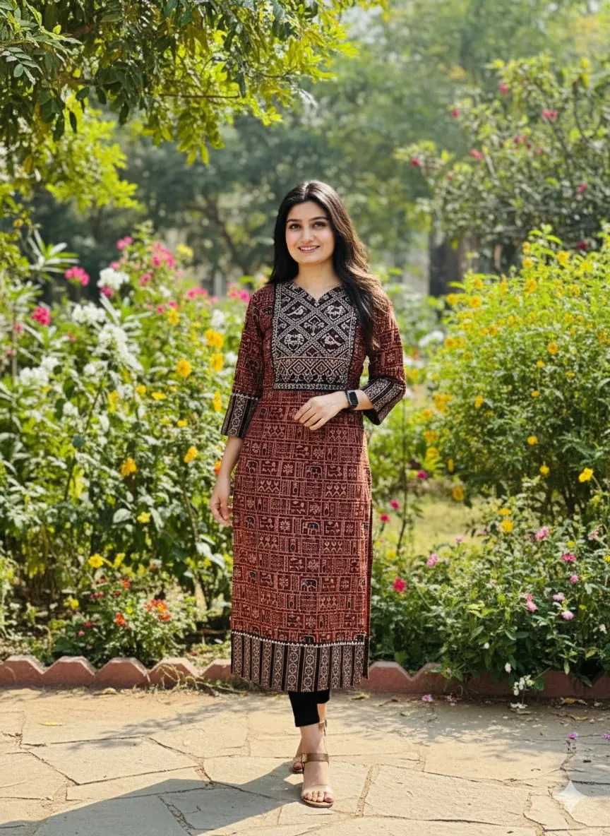 Ajrakh cotton Kurti