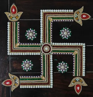 Swastik Handmade Kundan Rangoli 