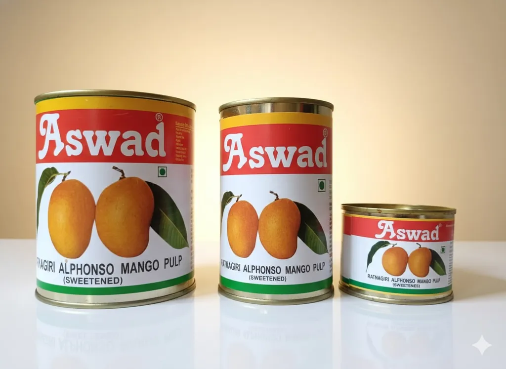 Aswad Ratnagiri Alphonso Mango Pulp [850 grams]