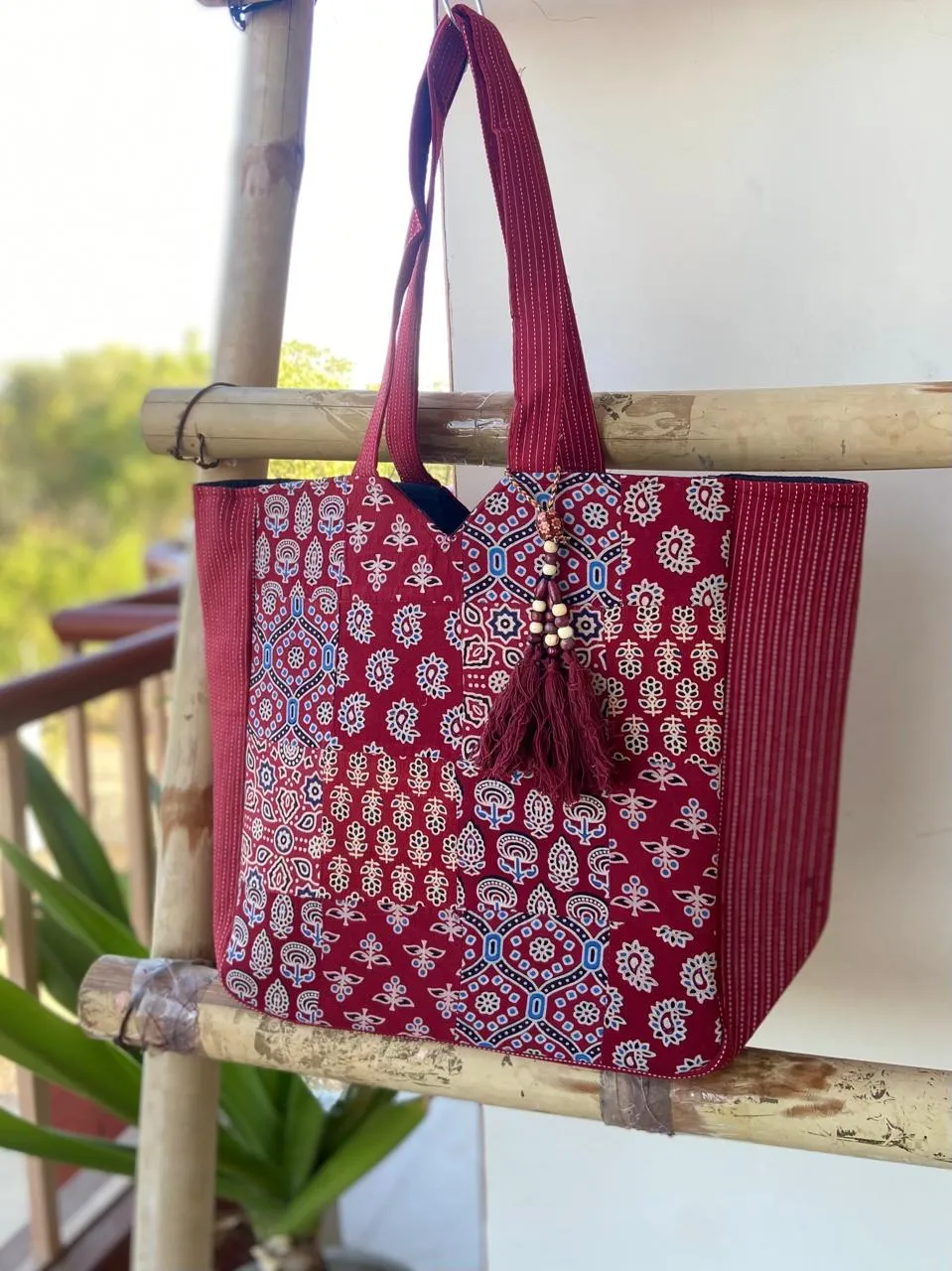 Ajrakh Patchwork Tote 
