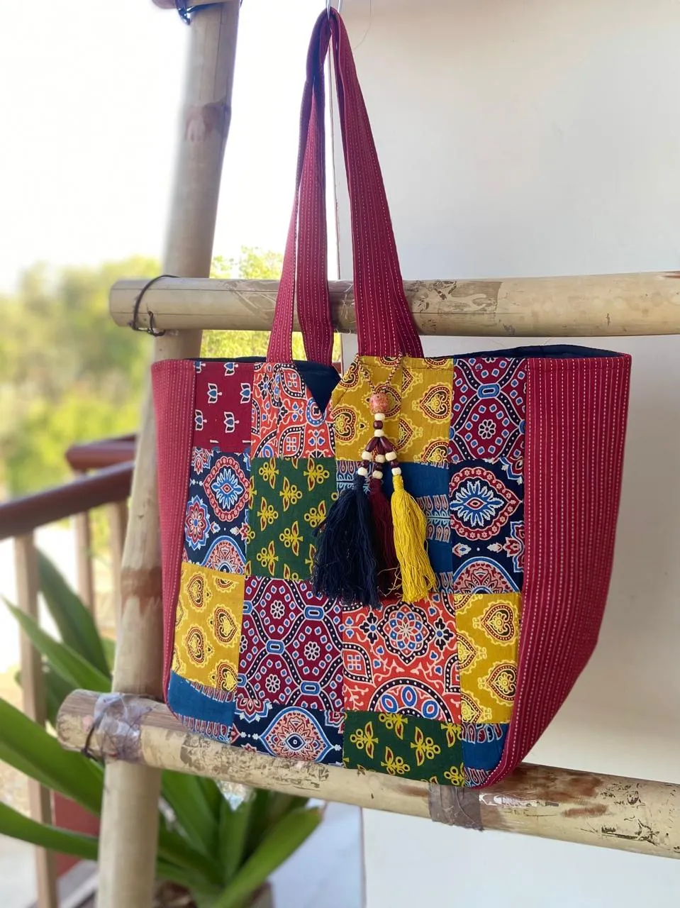 Ajrakh Patchwork Tote 