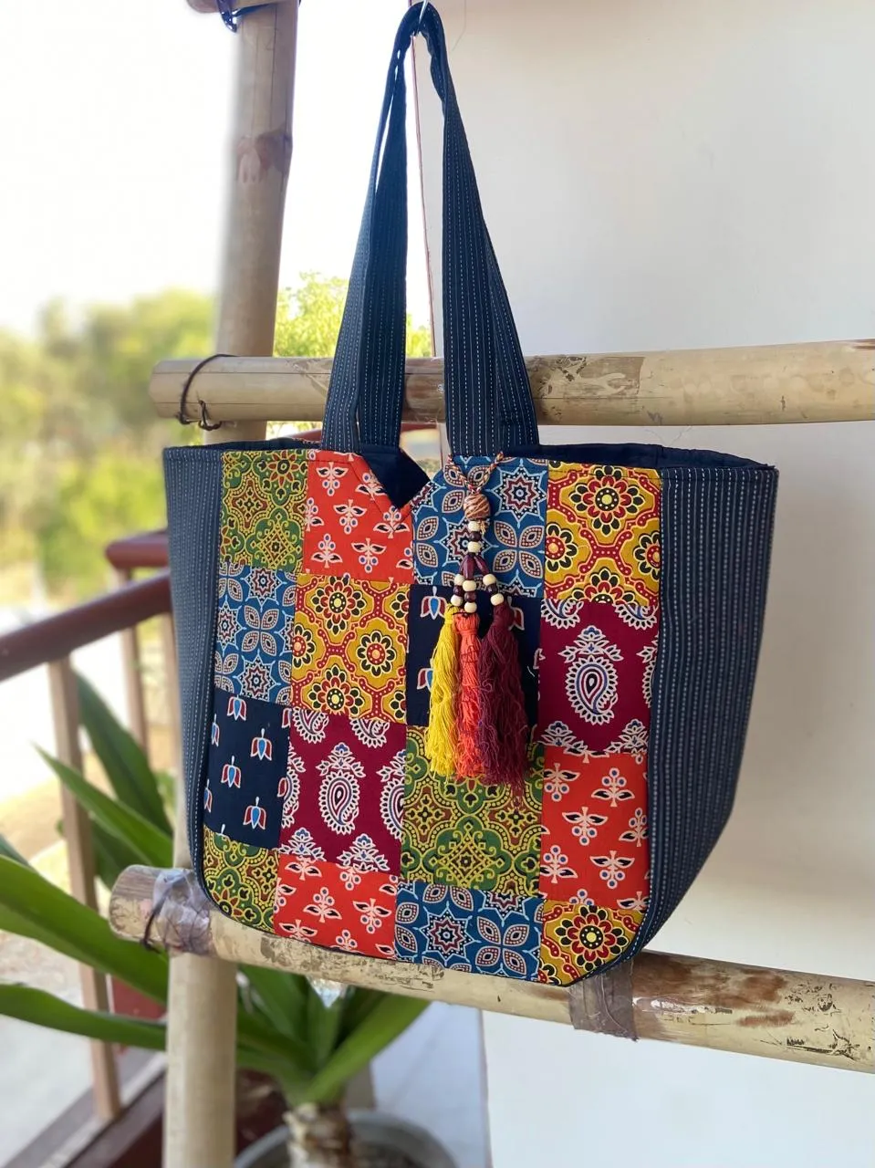 Ajrakh Patchwork Tote 