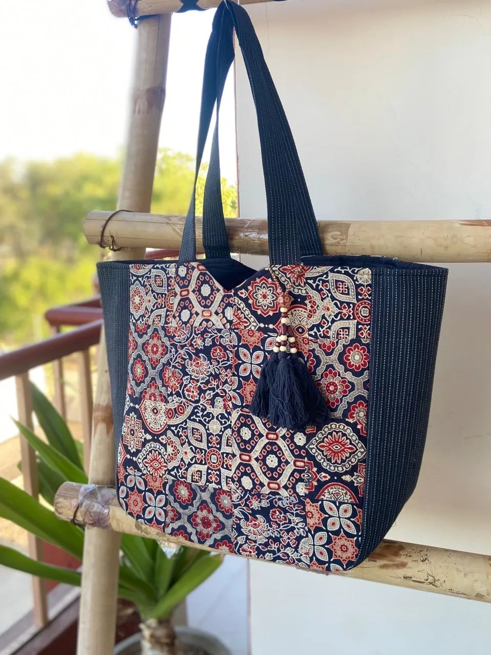 Ajrakh Patchwork Tote 