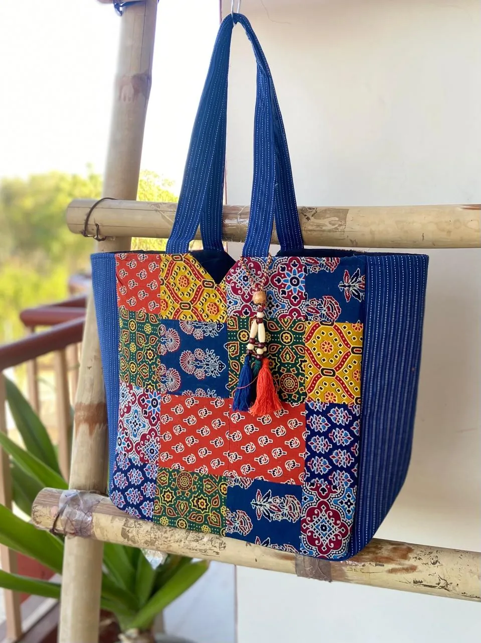 Ajrakh Patchwork Tote 