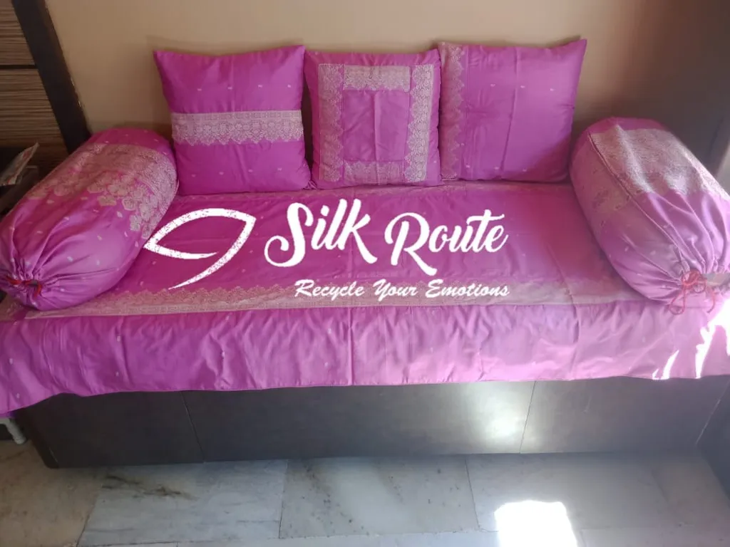 Upcycle Paithani Saree to Cushion & Sofa Covers