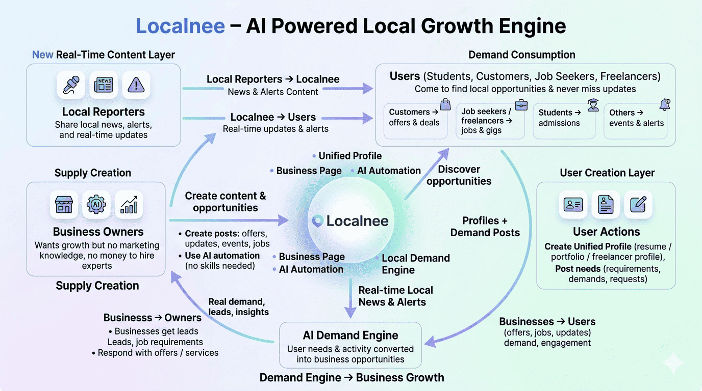 Localnee Ecosystem Diagram