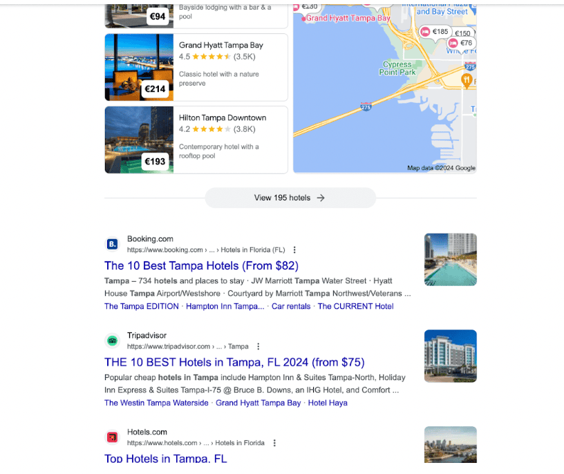 Google’s local pack or Google-3 pack places you above third party sites in organic search. 