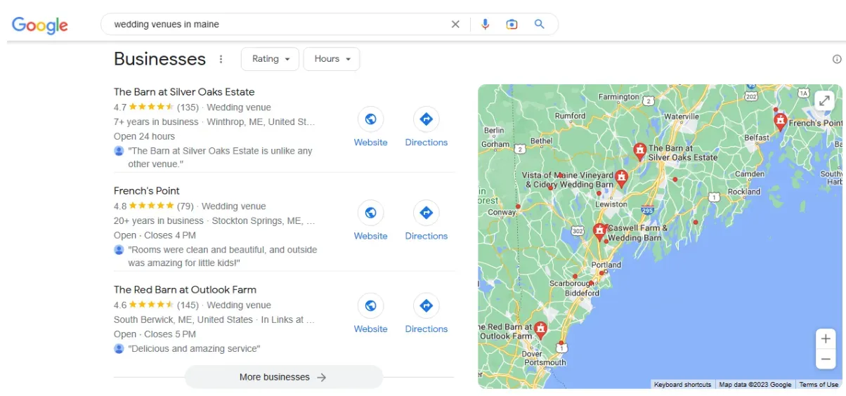 Il tipo di posizione su Google che puoi aspettarti di guadagnare con servizi di SEO locale a prezzi accessibili