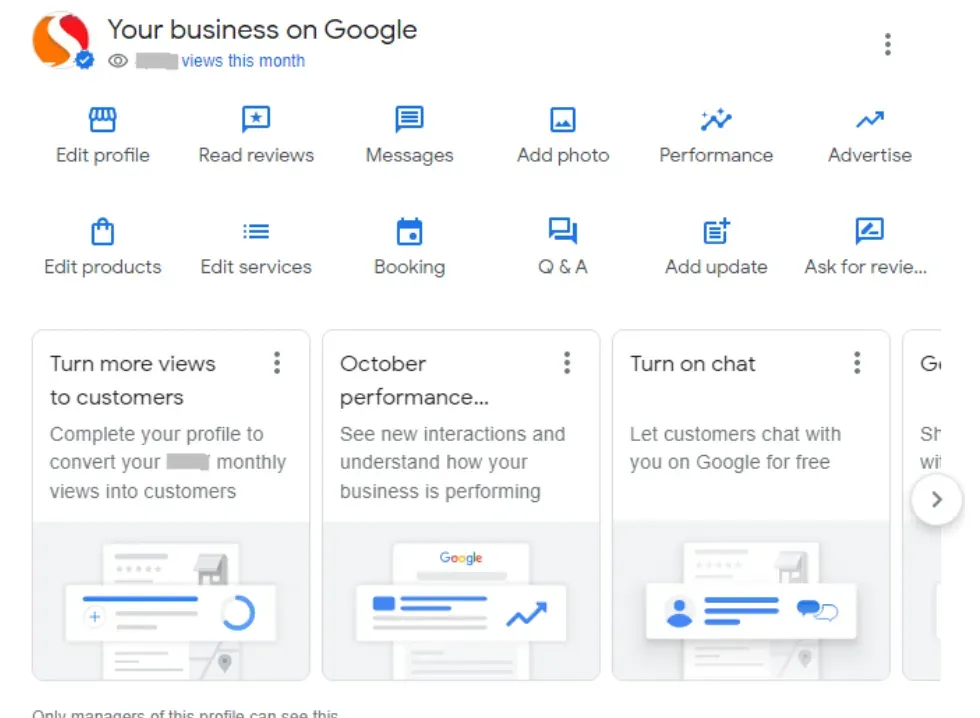 Where to edit your Google Business Profile information in Google Search
