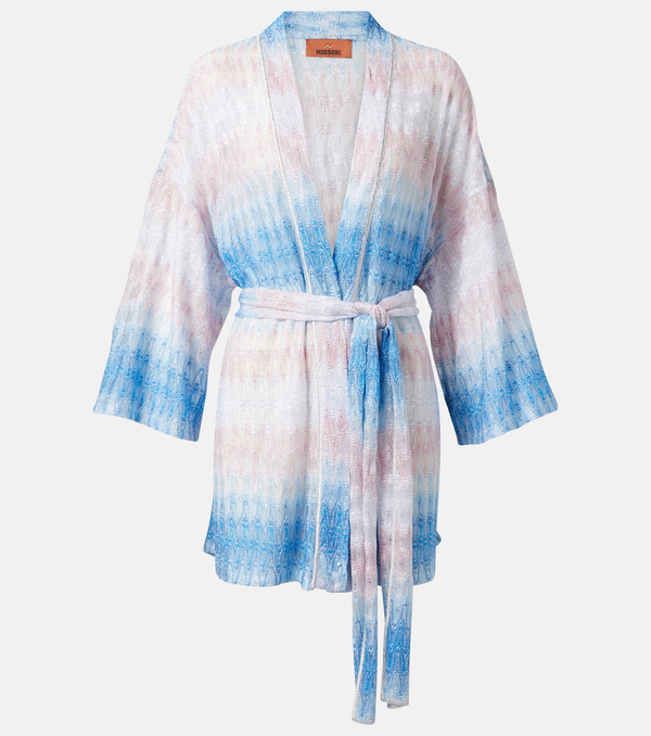 Wave beach cover-up in pink - Missoni