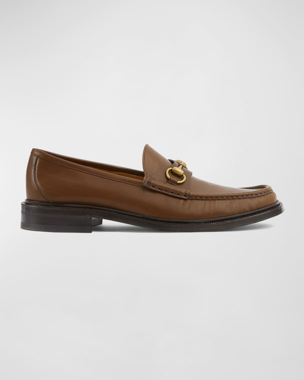 Neiman Marcus Gucci Men's Horsebit 1953 Leather Loafers