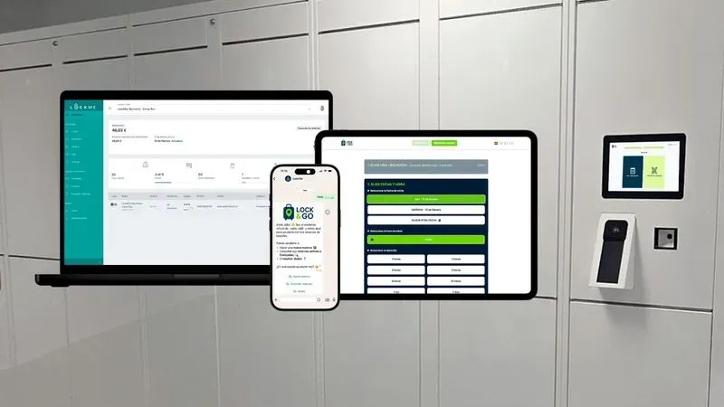 Tailored LockMe storefront and on-site kiosk — same operator brand on every screen