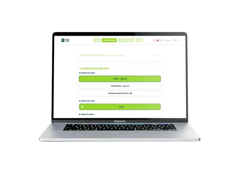 Branded LockMe storefront on a laptop and phone