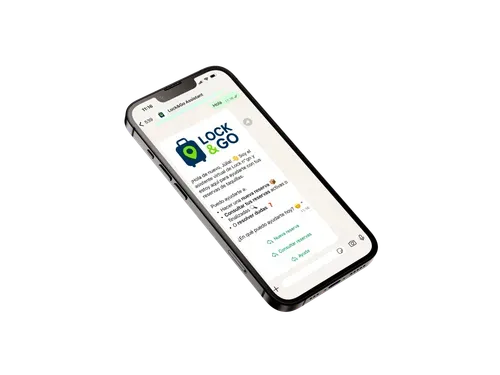 LockMe WhatsApp AI booking conversation on a phone