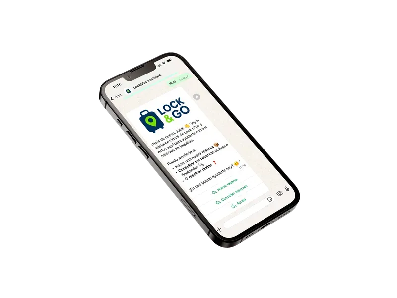 LockMe WhatsApp AI booking conversation on a phone