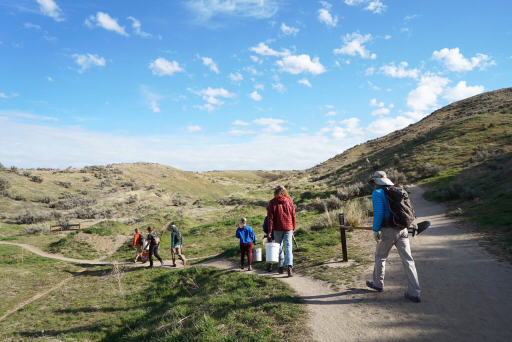 hikers on the trail