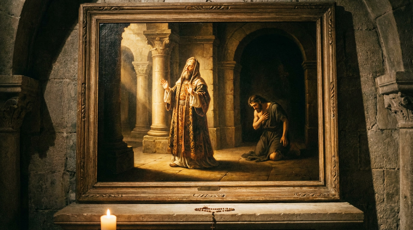 Gospel reflection illustration for Luke 18:9-14