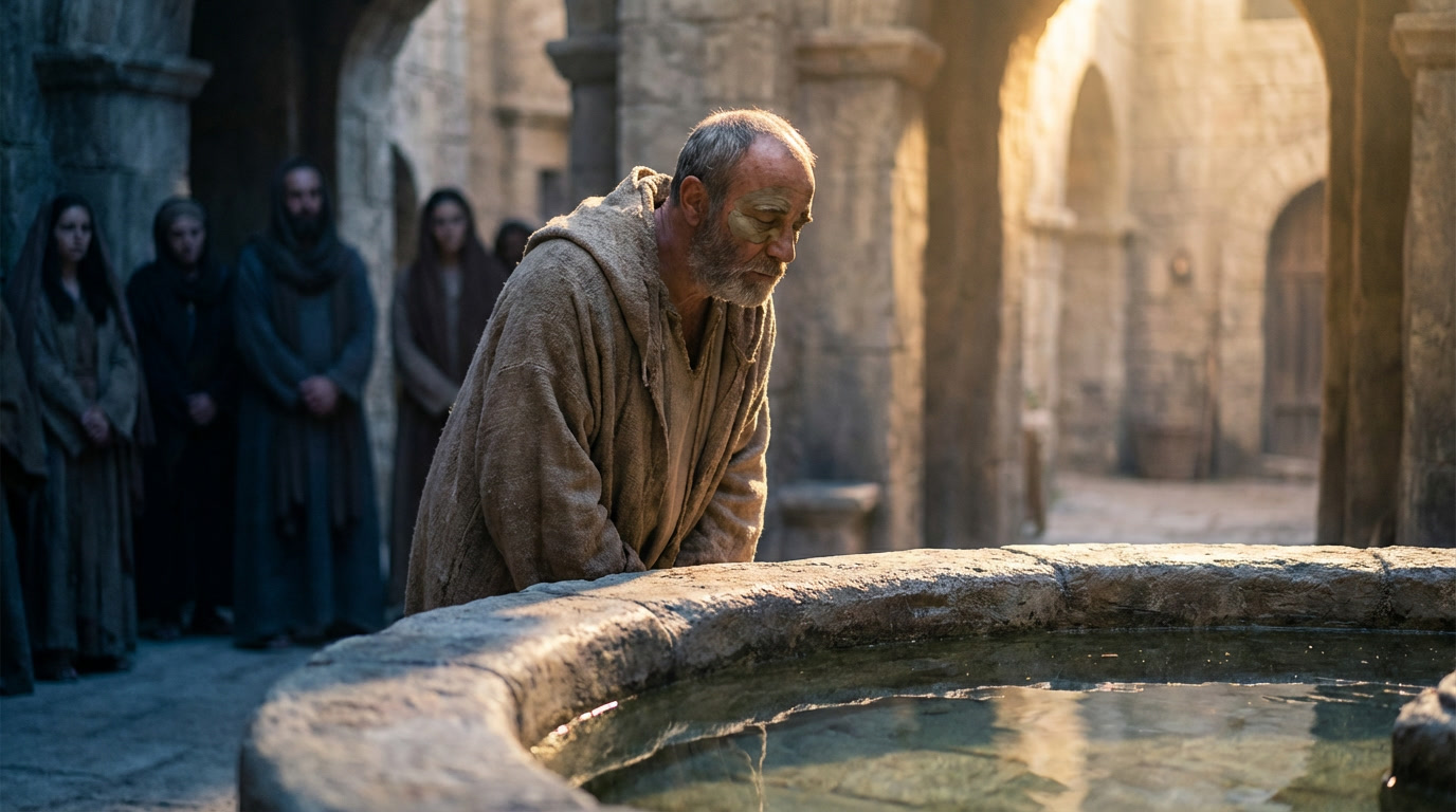 Gospel reflection illustration for John 9:1-41