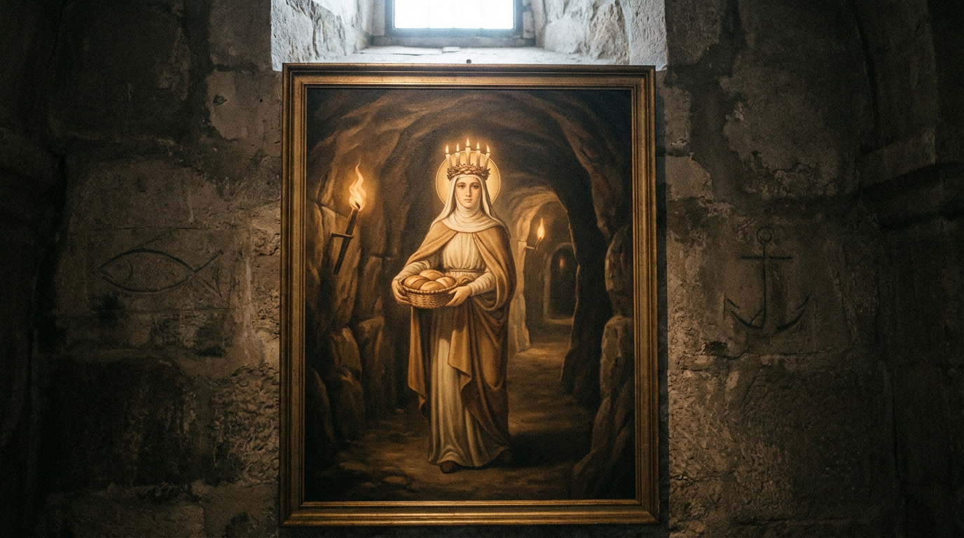 St. Lucy - spiritual wisdom illustration