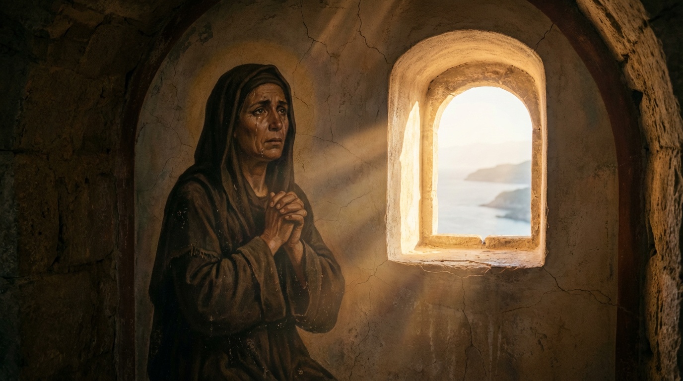 Saint Monica - spiritual wisdom illustration