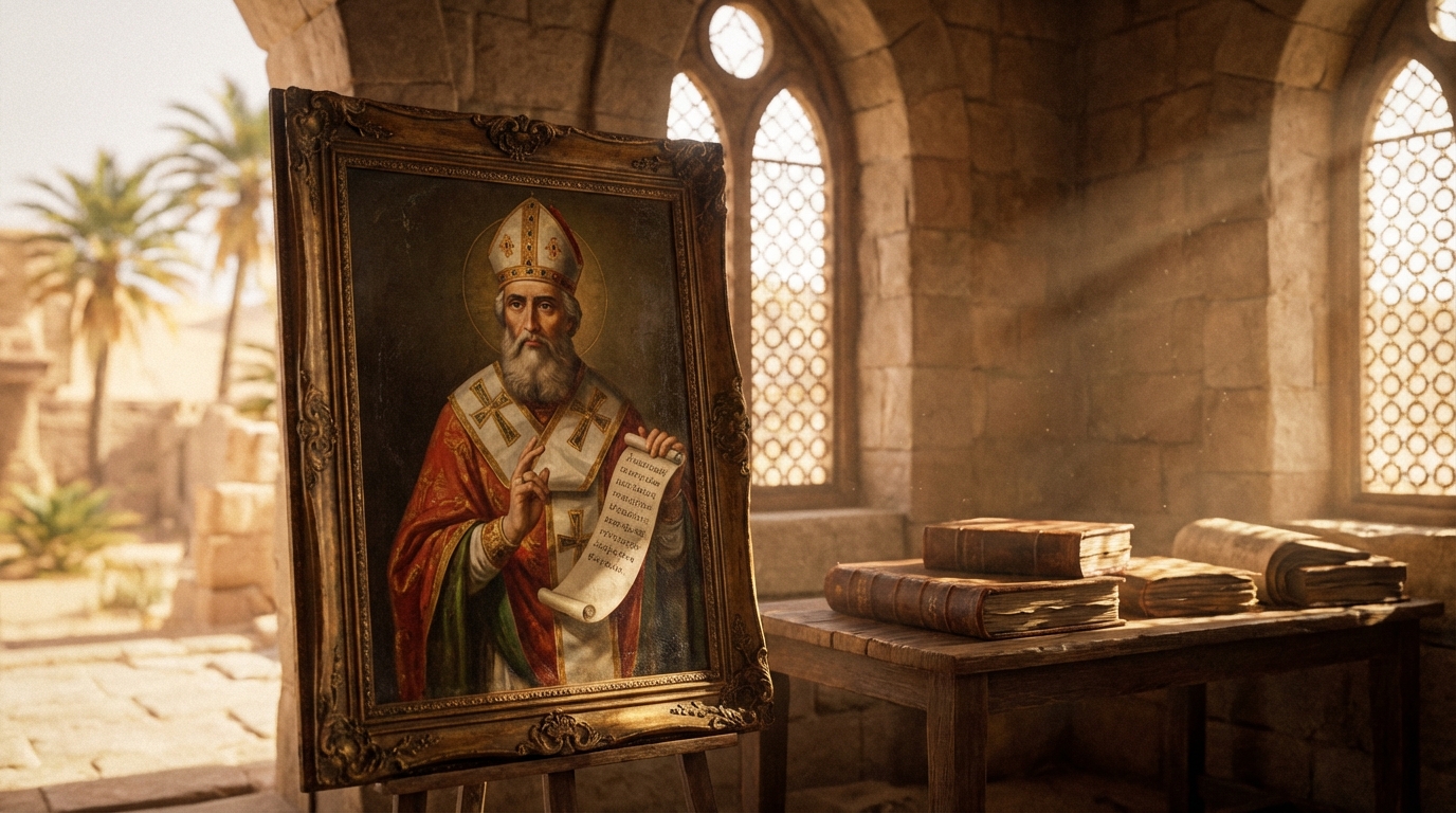 Saint Athanasius - spiritual wisdom illustration